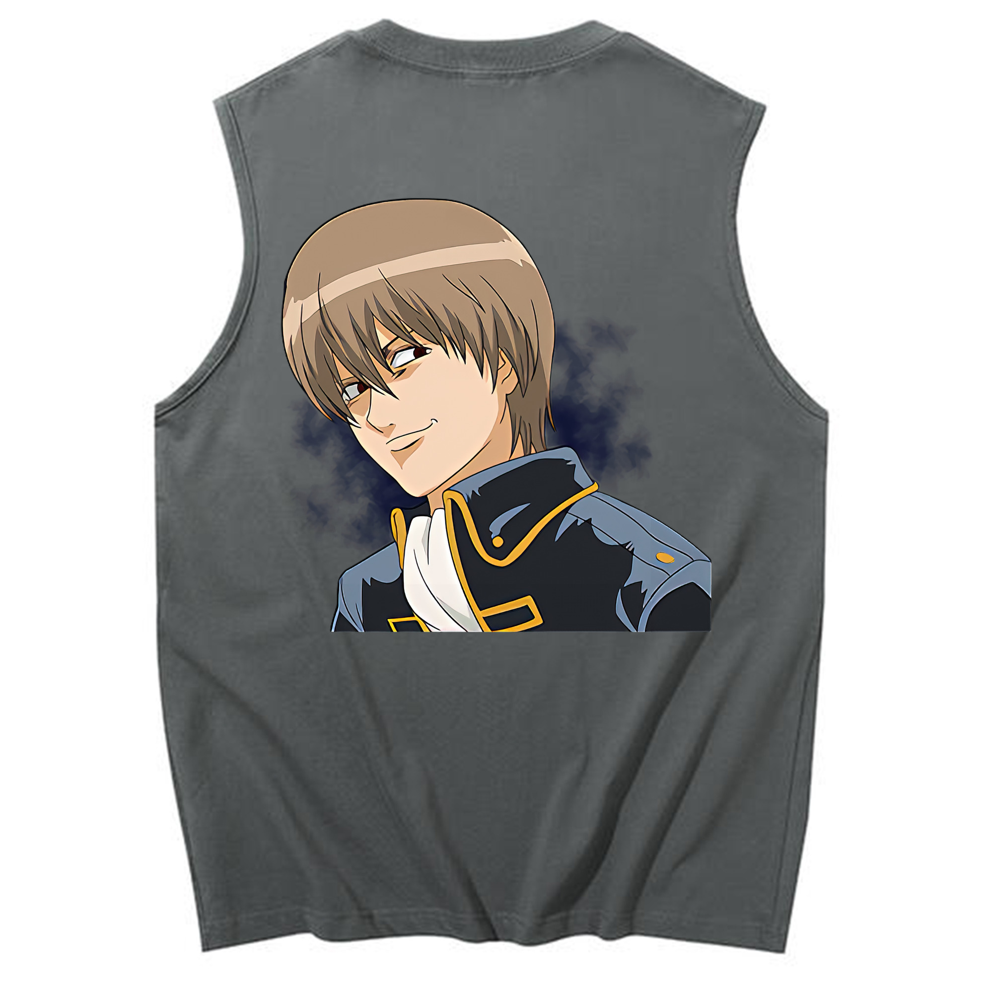 （画像用） ぎんたま 坂田銀時（さかたぎんとき） 神楽 志村新八（しむら しんぱち） GINTAMA Sakata Gintoki Kagura Shimura Shinpachi コットン100％タンクトップ（背面プリント）